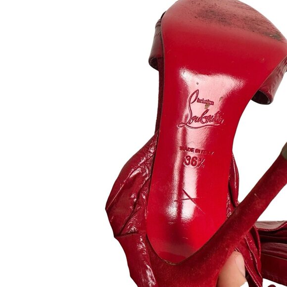 Christian Louboutin Red eel leather heels - Picture 12 of 13